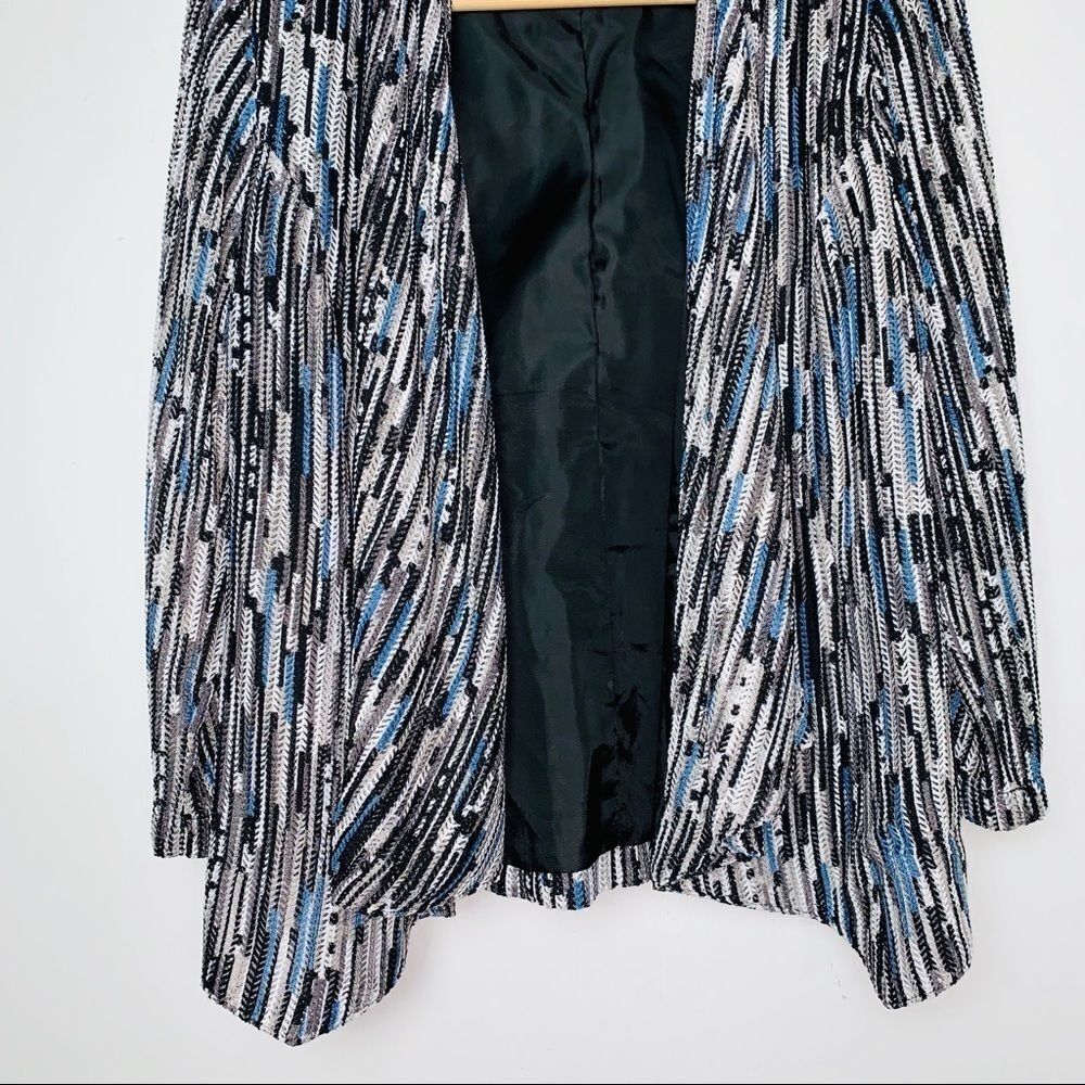 Mona Leah Textured Open Front Drape Collar Jacket - image 6
